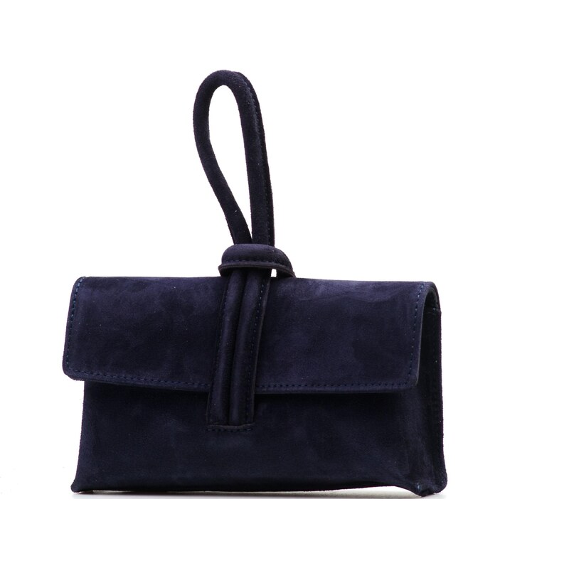 Blaire Kožená kabelka Minia modrá 65483419