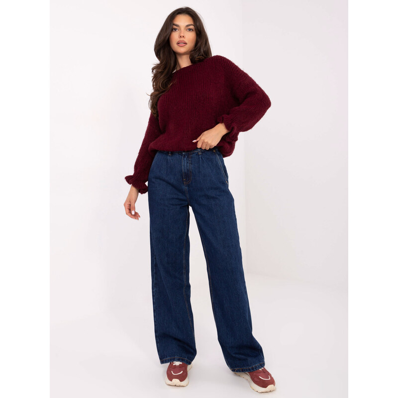 FPrice Nohavice D80030BI62568D300 tmavomodré 65483573