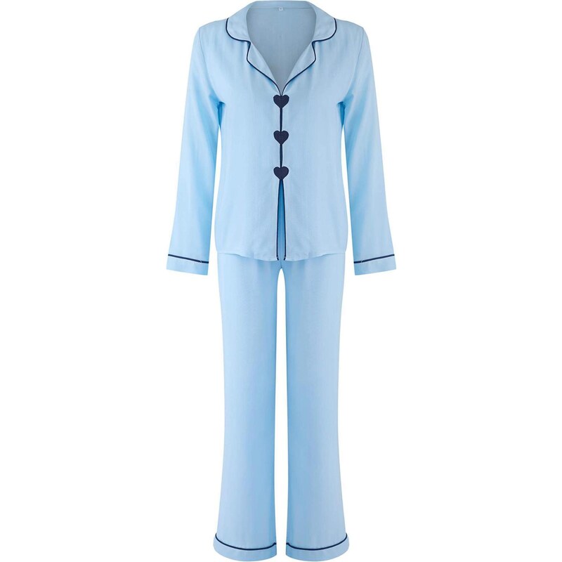 Trendyol Pyžamo svetlomodrá / tmavomodrá 65659694