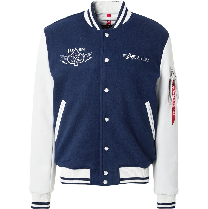ALPHA INDUSTRIES Prechodná bunda Varsity Air Force námornícka modrá / 58403668