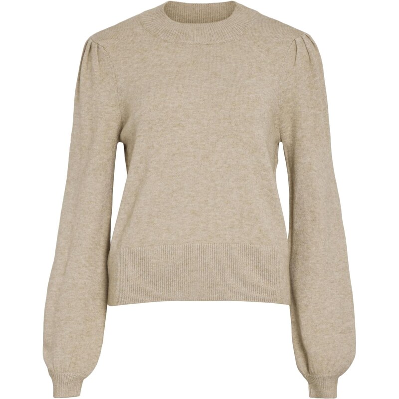 VILA Sveter VIRil béžová melírovaná 65873837