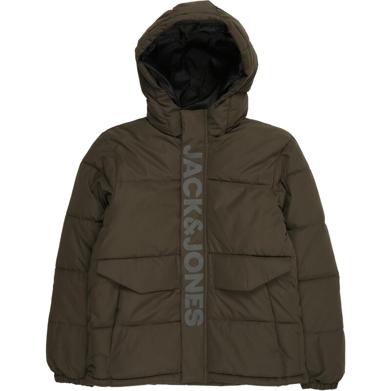 Jack & Jones Junior Zimná bunda JCOSPEED svetlosivá / zelená 65485198