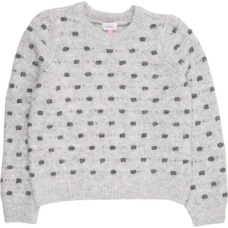 Vero Moda Girl Sveter VMDOTTY sivá / tmavosivá 65893863
