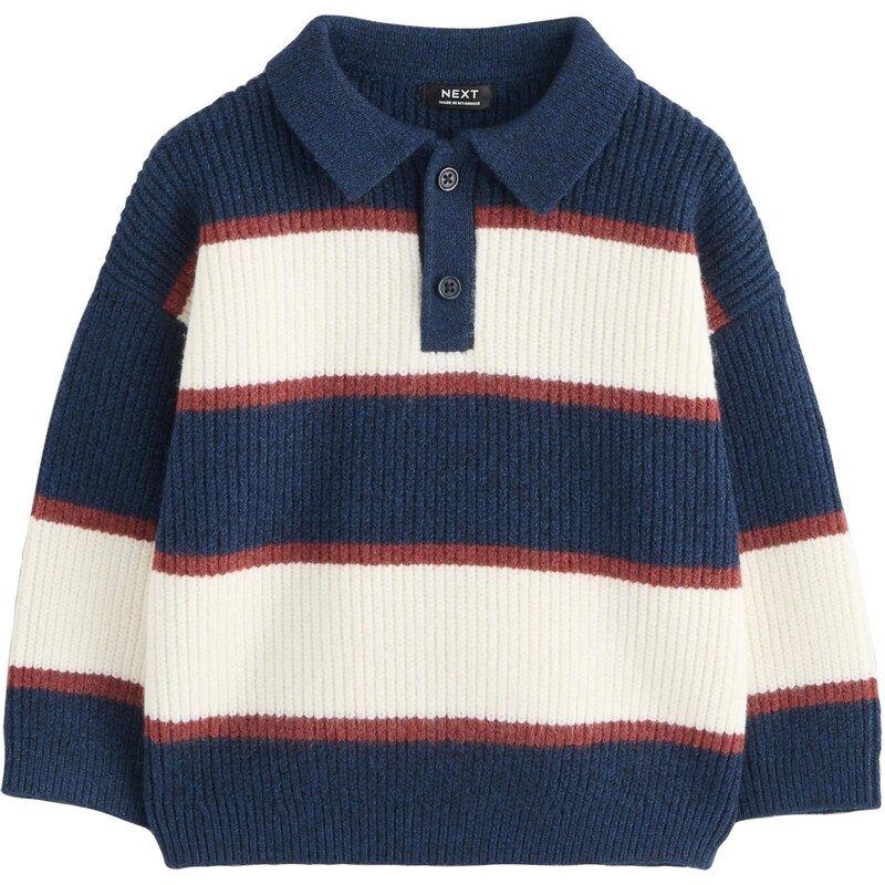Next Sveter námornícka modrá / hnedá / biela 65891890