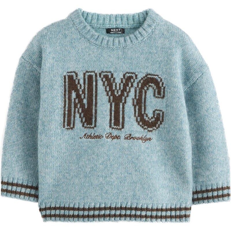 Next Sveter svetlomodrá / čokoládová 65891872