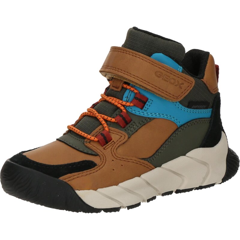 GEOX Čižmy FLEXYPER PRO nebesky modrá / medová / tmavozelená 65485347