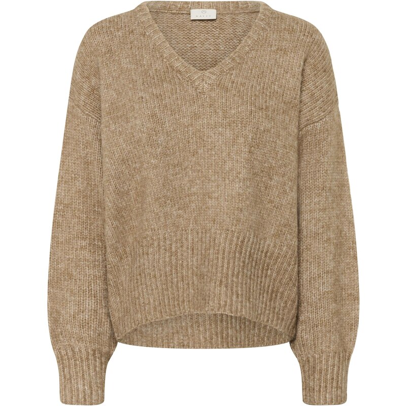 Kaffe Sveter Trina svetlohnedá 65731152