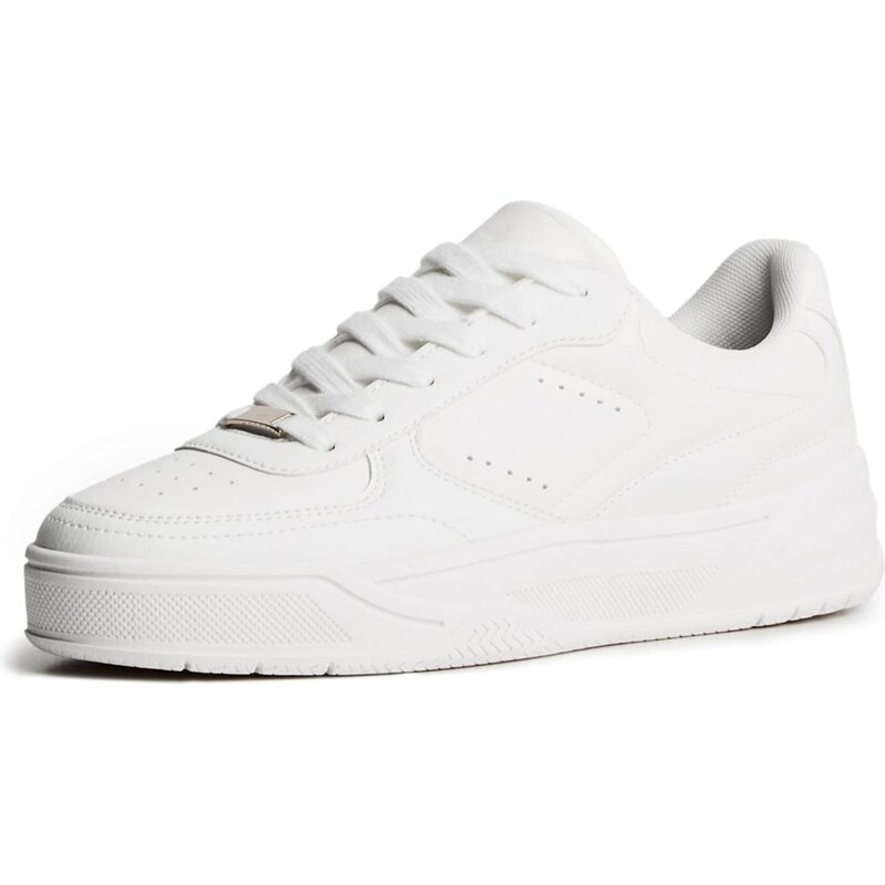 Bershka Nízke tenisky biela 65665191