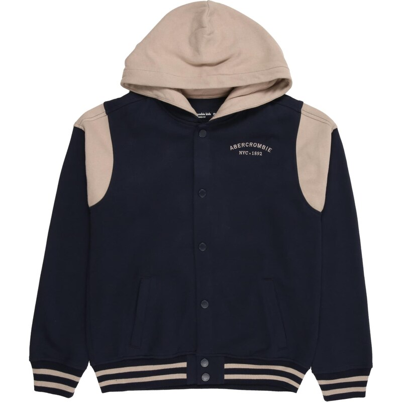 Abercrombie & Fitch Tepláková bunda tmelová / tmavomodrá 65894410