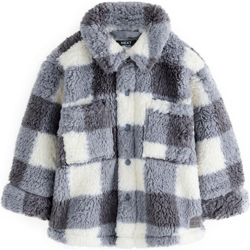 Next Flisová bunda sivá / biela 65661222