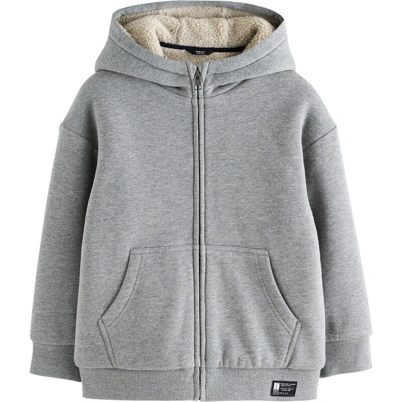 Next Tepláková bunda sivá 65773645