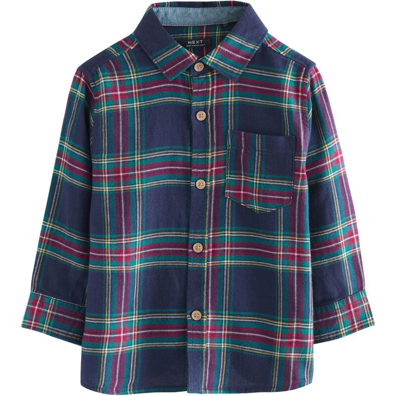 Next Košeľa námornícka modrá / žltá / smaragdová / biela 65853272