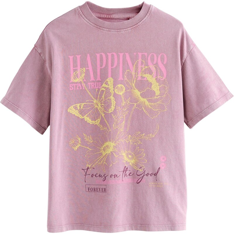 Next Tričko limetková / fialová / eozín / staroružová 65892487