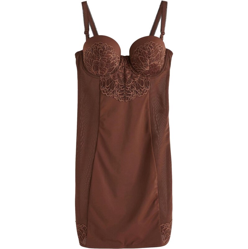 Next Korzetové šaty čokoládová 65874294