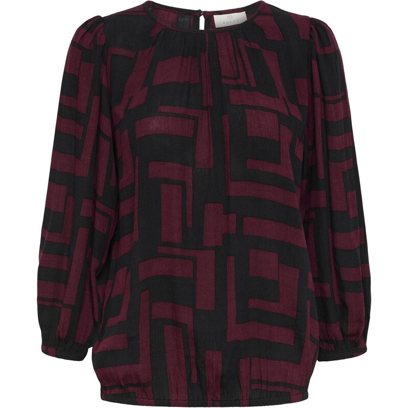 Kaffe Blúzka KALorina vínovo červená / čierna 65884329