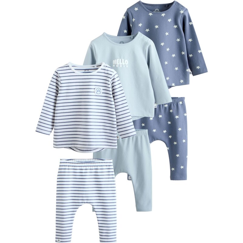 Next Set námornícka modrá / modrosivá / pastelovo modrá 65660452