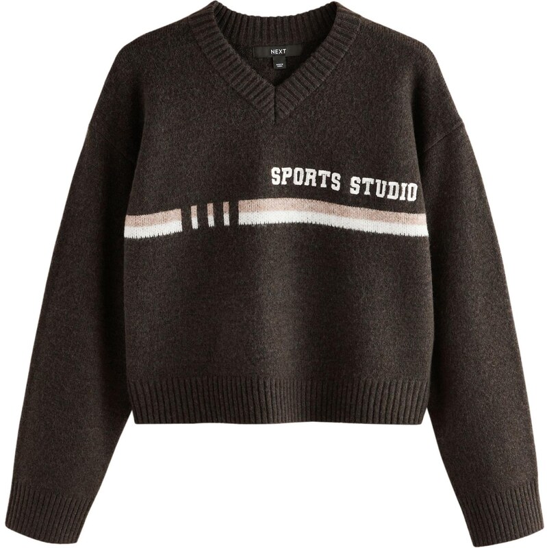 Next Sveter béžová / čokoládová / biela 65773430