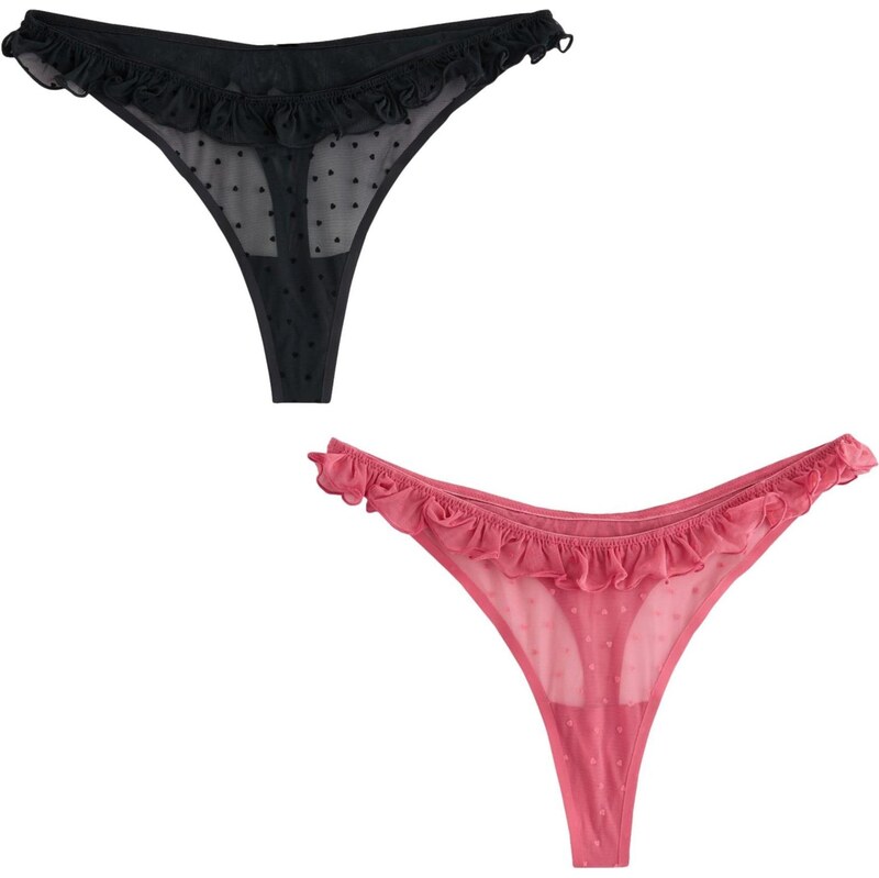 Next Tangá ružová / čierna 65891952