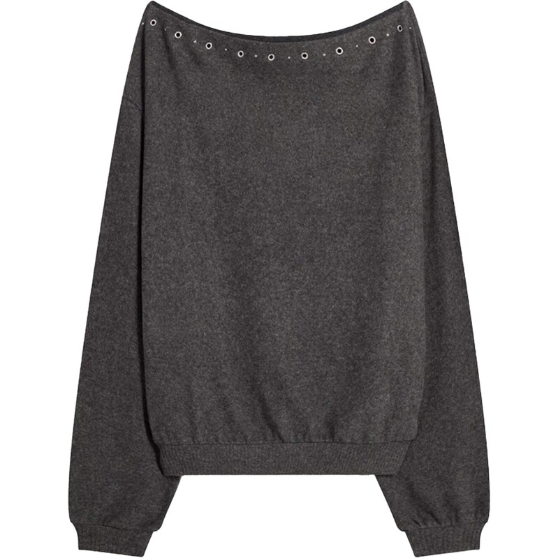 Bershka Mikina tmavosivá 65894434