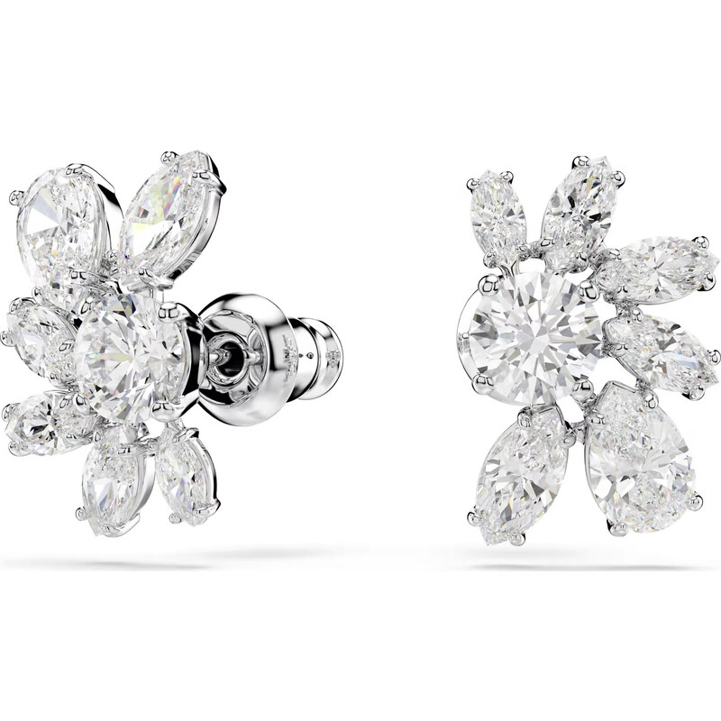 Swarovski Asymetrické náušnice Kvetina so Swarovski zirkónmi Mesmera 66580981