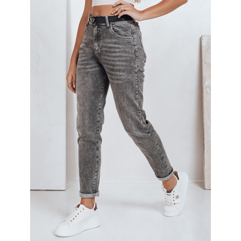Dámske džínsy mom fit sivé Dstreet UY2751 65767107