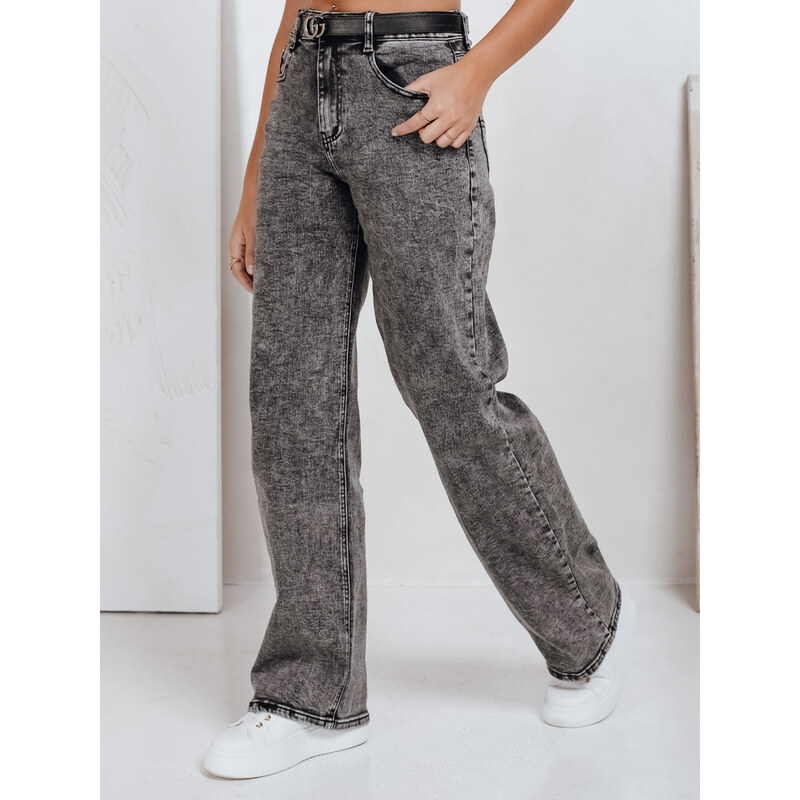 DStreet Dámske široké čierne rifle 65485710