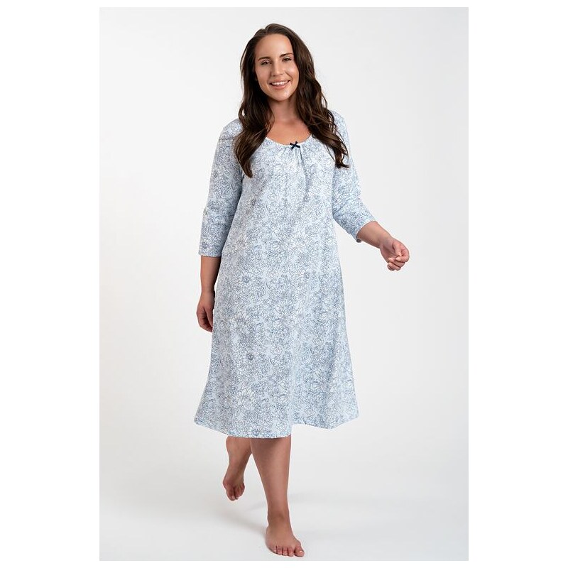 Italian Fashion Nočná košeľa Antonia modrá s kvetmi 46833139