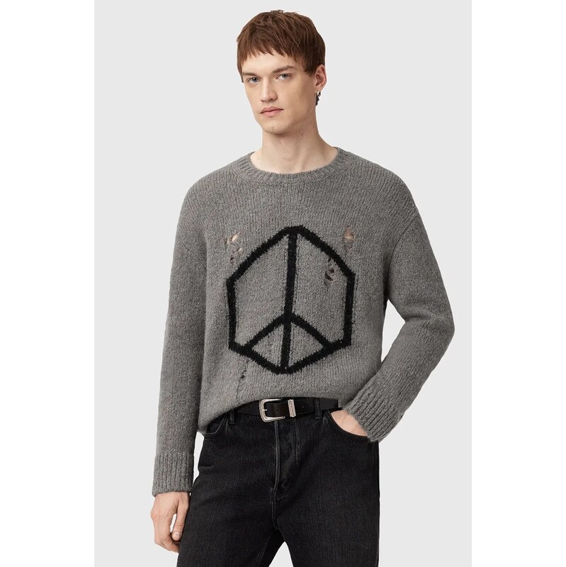 Sveter s prímesou vlny AllSaints MESSAGE 65496512