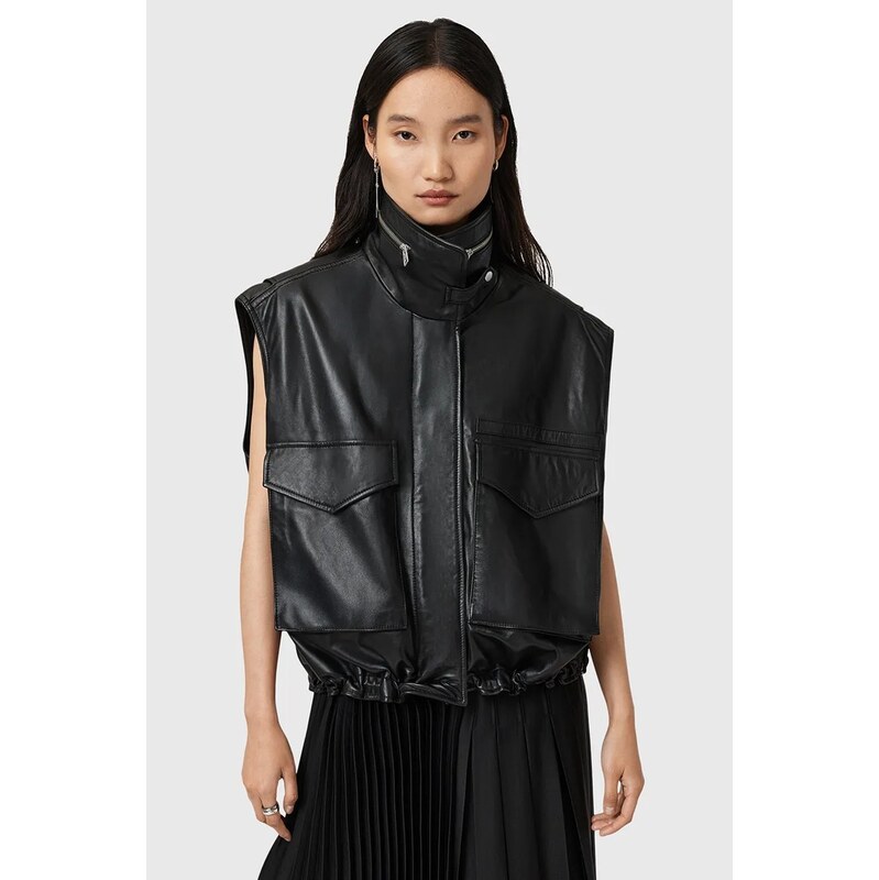 Kožená vesta AllSaints CLAY 65496560