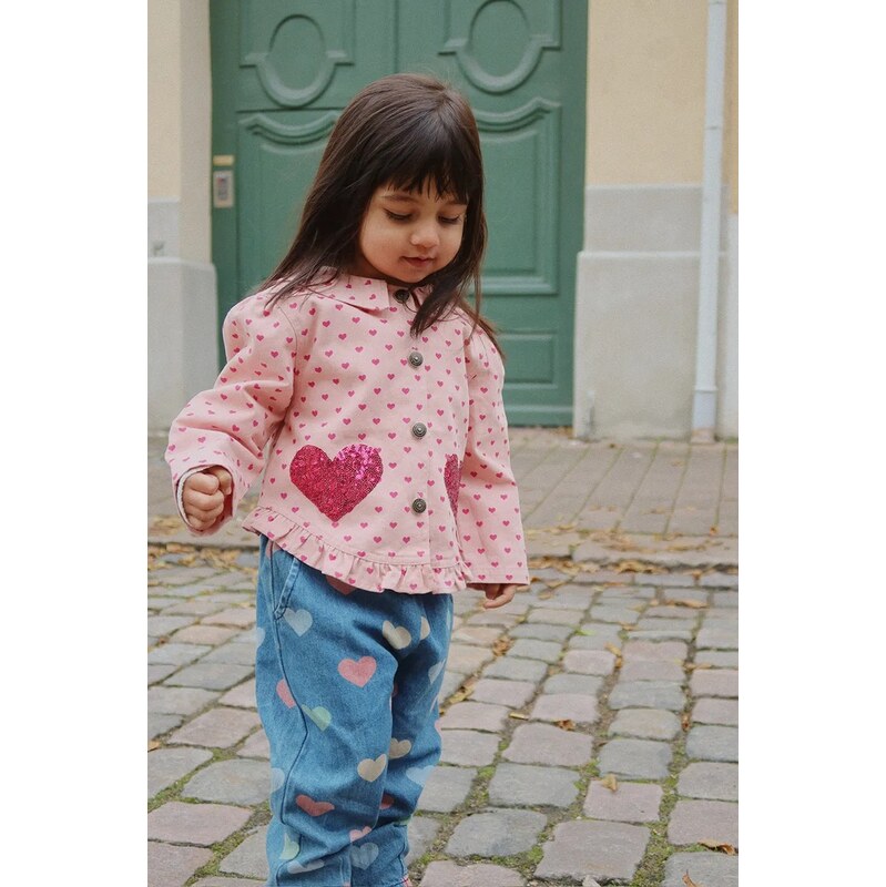 Detská bavlnená bunda Konges Sløjd NOLA SEQUIN SHIRT JACKET GOTS 65496553