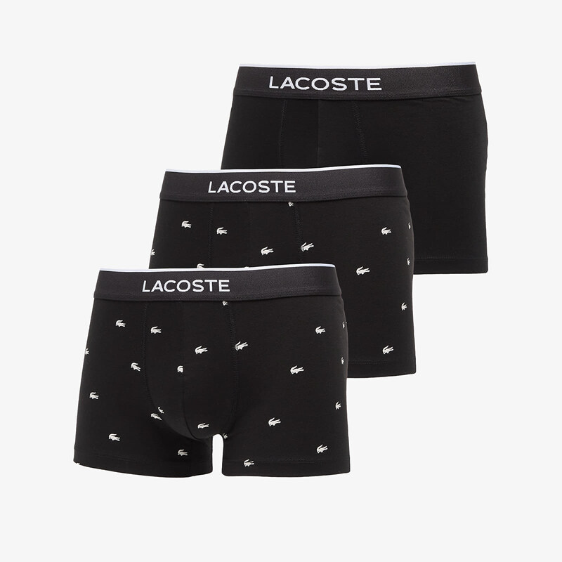 Boxerky LACOSTE 3-Pack Trunk Black XL 65490111
