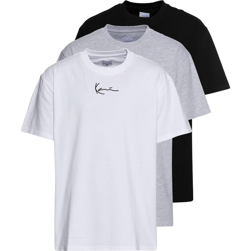 Karl Kani Tričko Essential sivá melírovaná / čierna / biela 54273259