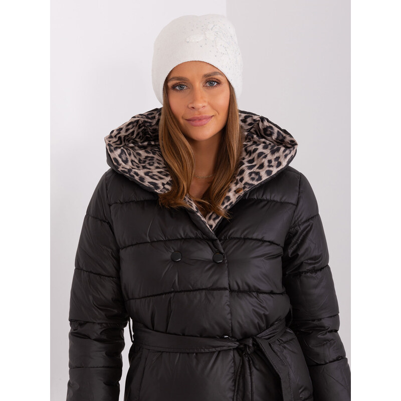 ITALY MODA Smotanová zimná čiapka s kamienkami AT-CZ-23250.61P-ecru 57953590