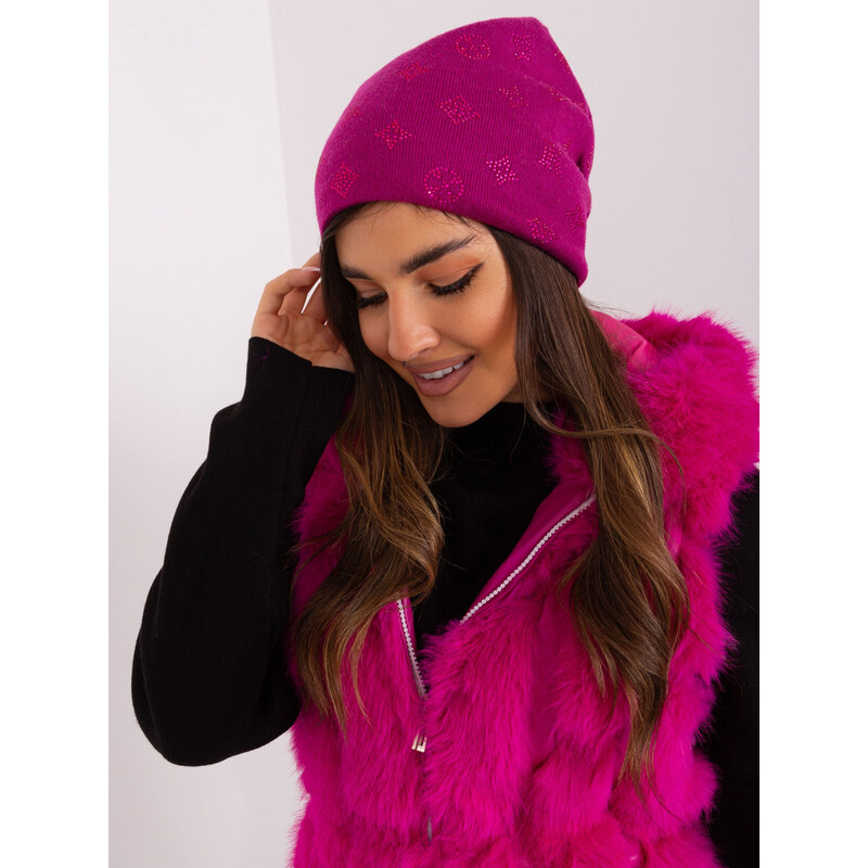 ITALY MODA Fuchsiová vzorovaná čiapka AT-SK-2325.86-fuchsia 57953600