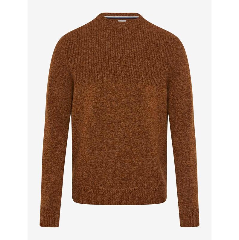 Pánsky hnedý vlnený pulóver BRAX 65491835