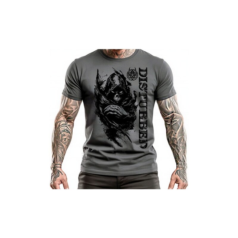 Fruit of the Loom Disturbed - Black Mascot Band (Anthracite) (tričko) 65492050