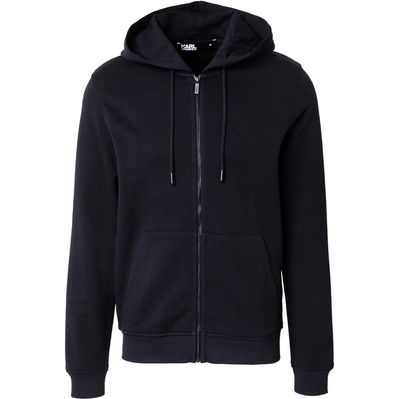 Karl Lagerfeld Tepláková bunda tmavomodrá / biela 65493271