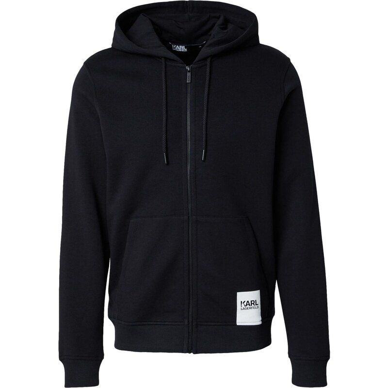 Karl Lagerfeld Tepláková bunda tmavomodrá / biela 65493332