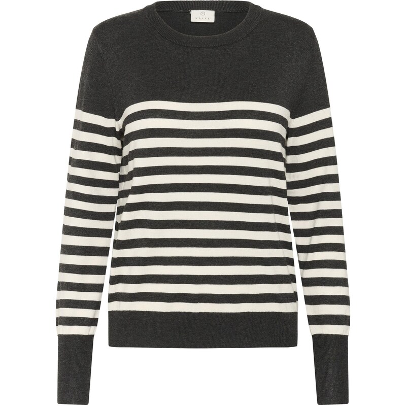 Kaffe Sveter KALizza sivá melírovaná / biela 65731136