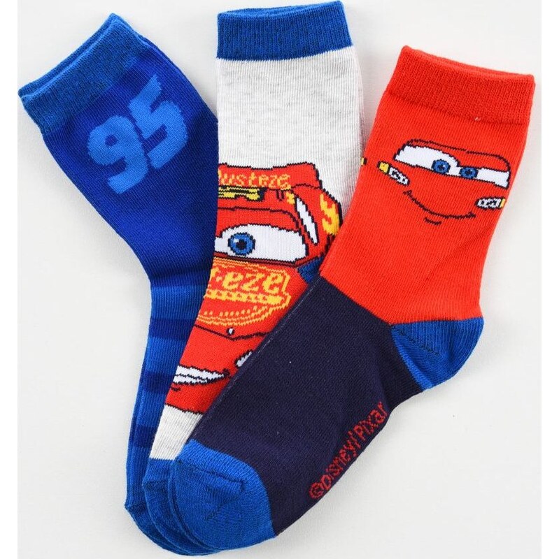 Sada 3 párov detských ponožiek Disney Cars 65493048