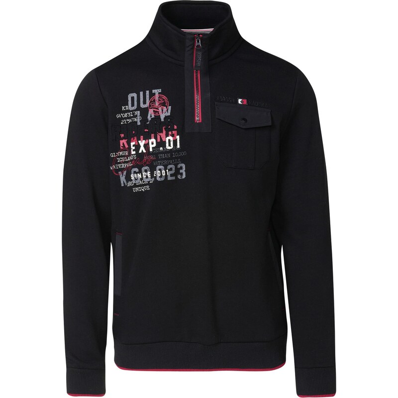 KOROSHI Mikina striebornosivá / červená / čierna / biela 65694934