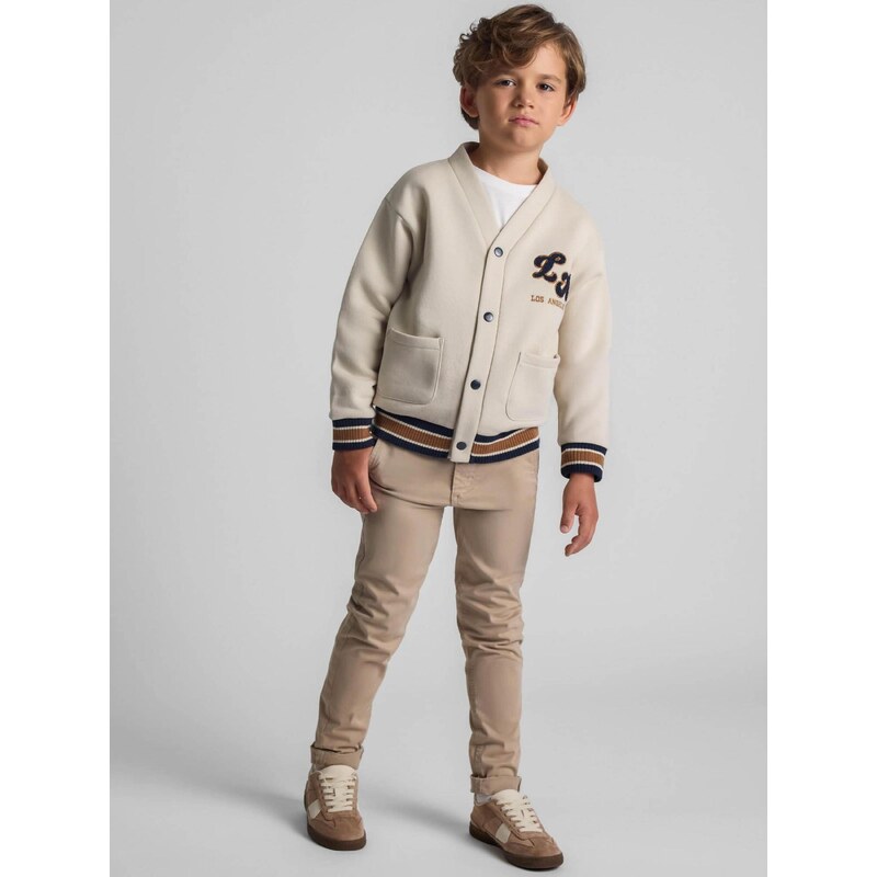 MINOTI Tepláková bunda hnedá / čierna / biela ako vlna 65853289