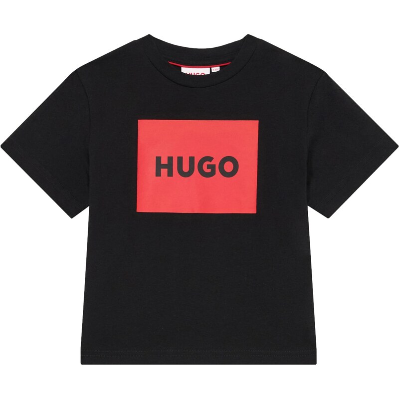 HUGO Tričko brusnicová / čierna 65494846