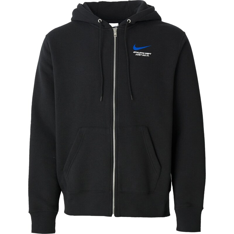 Nike Sportswear Tepláková bunda 'CLUB' modrá / čierna / biela