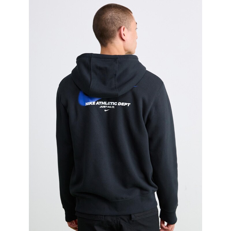 Nike Sportswear Tepláková bunda 'CLUB' modrá / čierna / biela