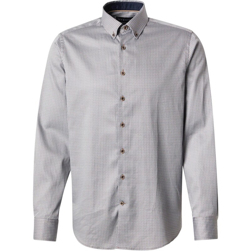 bugatti Košeľa námornícka modrá / svetlomodrá / hnedá / svetlosivá 65696237