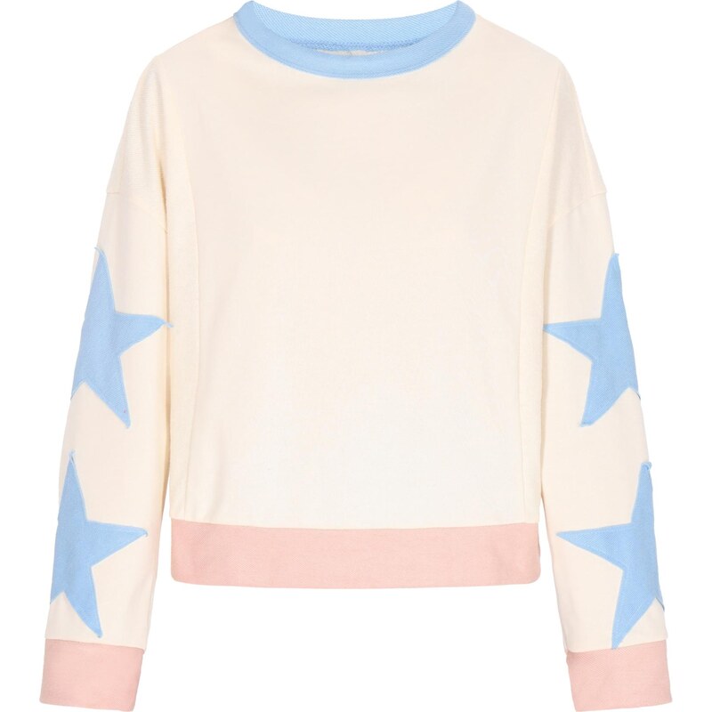 ebeeza Mikina žltohnedá / svetlomodrá / ružová 65792475