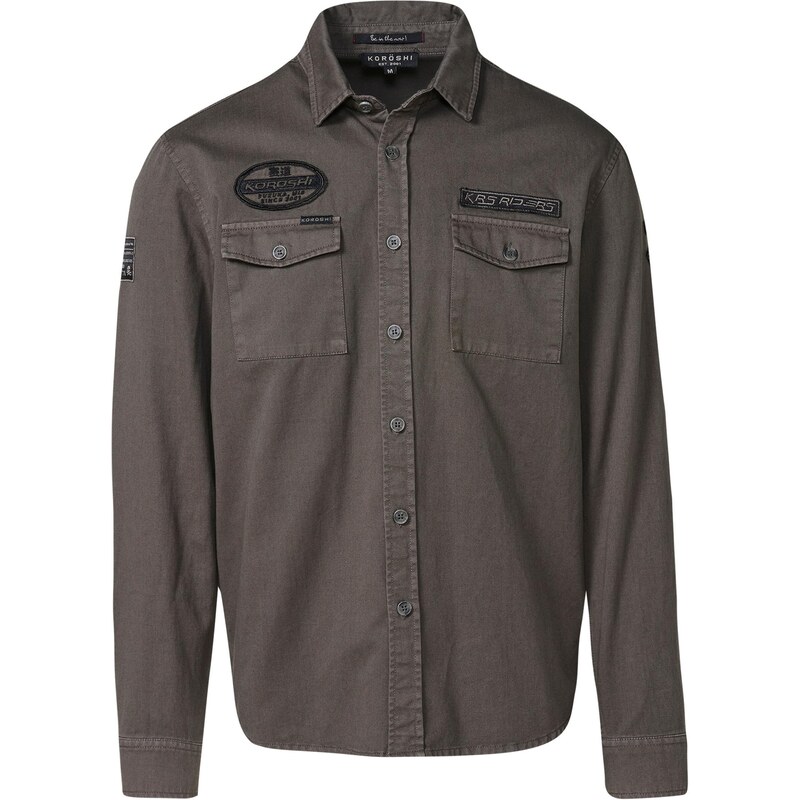 KOROSHI Košeľa tmavohnedá / čierna 65662042