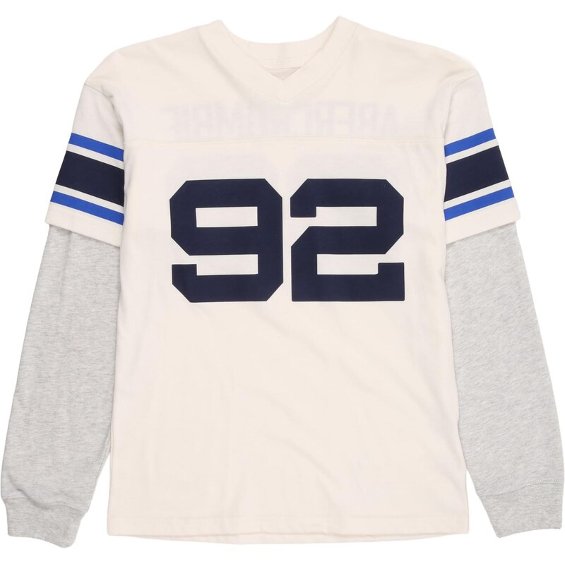Abercrombie & Fitch Tričko FOOTBALL HANGDOWN enciánová / sivá 65894530