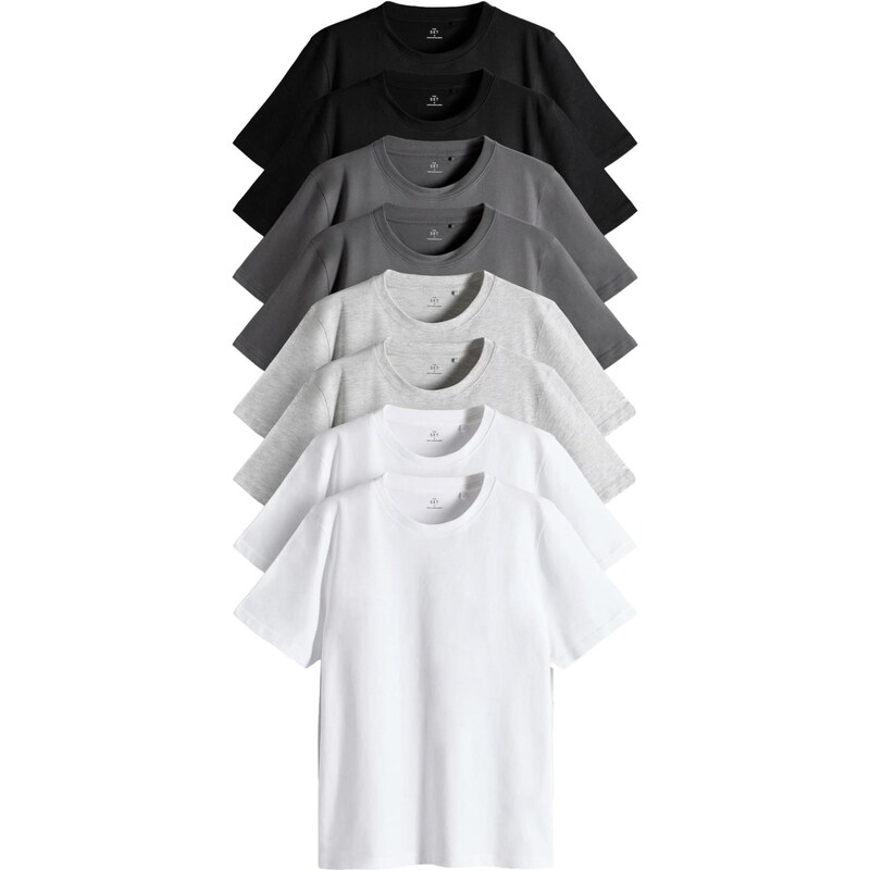 The Set Tričko tmavosivá / sivá melírovaná / čierna / biela 65660347